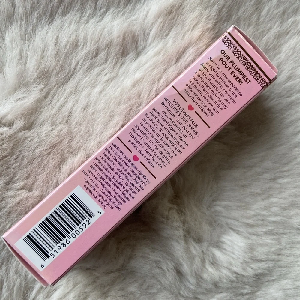 Too Faced Lip Injection Maximum Plump Lip gloss  Cotton candy kisses peachy pink